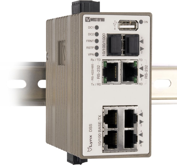 Westermo Device Server Switch tillhandahåller IP-anslutning  till befintliga seriella enheter och routing-funktionalitet